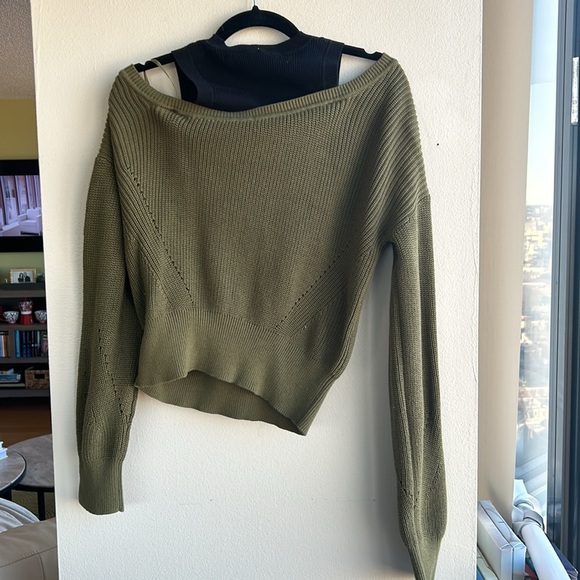 Veronica Beard Prescott Layered Off-The-Shoulder Sweater - Picture 6 of 8